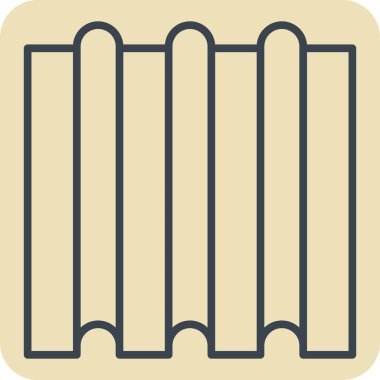 Simge Çelik Çarşaf. Bina materyali sembolüyle ilgili. El çizimi tarzı. Basit dizayn edilebilir. Basit resimleme