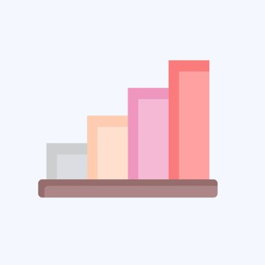 Simge Merdivenleri. Bina materyali sembolüyle ilgili. Düz stil. Basit dizayn edilebilir. Basit resimleme