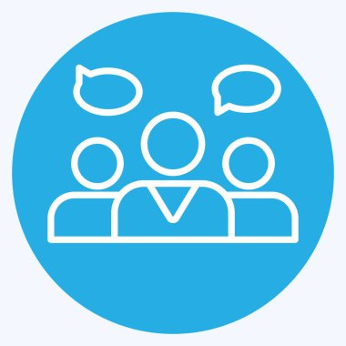 Simge Odak Grubu. İş Analizi sembolüyle ilgili. Mavi Gözler, basit tasarım düzenleyici. Basit resimleme