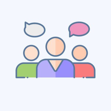 Simge Odak Grubu. İş Analizi sembolüyle ilgili. Karalama stili basit tasarım düzenlenebilir. Basit resimleme