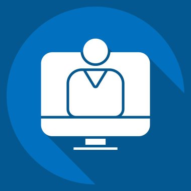 Simge Kullanıcı Kabul Testi. İş Analizi sembolüyle ilgili. Uzun gölge tarzı basit tasarım düzenlenebilir. Basit resimleme