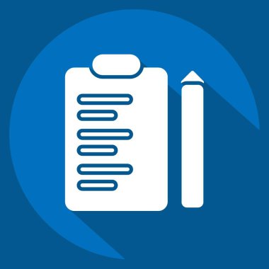 Simge denetimi. İş Analizi sembolüyle ilgili. Uzun gölge tarzı basit tasarım düzenlenebilir. Basit resimleme