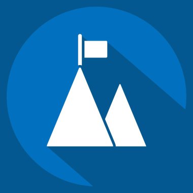 Simge Golü. İş Analizi sembolüyle ilgili. Uzun gölge tarzı basit tasarım düzenlenebilir. Basit resimleme