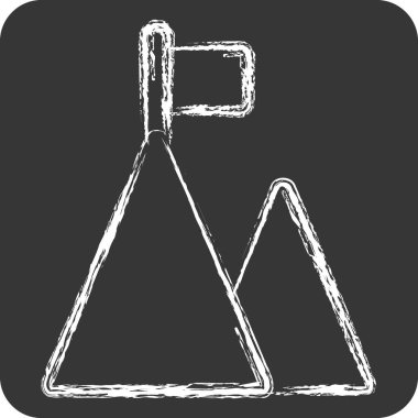 Simge Golü. İş Analizi sembolüyle ilgili. tebeşir biçimi basit tasarım düzenlenebilir. Basit resimleme