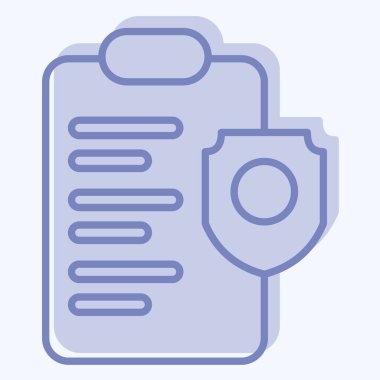 Simge Politikası. İş Analizi sembolüyle ilgili. İki tonlu basit tasarım düzenlenebilir. Basit resimleme