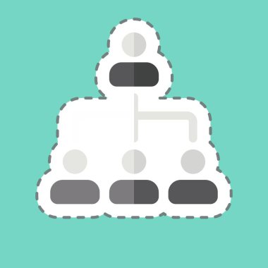 Çıkartma hattı örgütü kesti. İş Analizi sembolüyle ilgili. Basit dizayn edilebilir. Basit resimleme