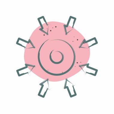 Simgeye özgü. İş Analizi sembolüyle ilgili. Renk Beneği Biçimi Basit Tasarım Düzenlenebilir. Basit resimleme