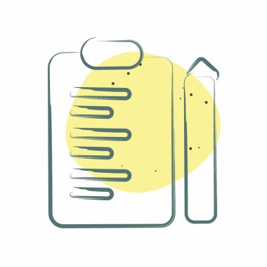 Simge denetimi. İş Analizi sembolüyle ilgili. Renk Beneği Biçimi Basit Tasarım Düzenlenebilir. Basit resimleme