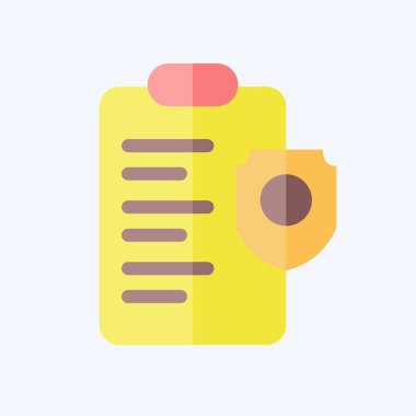 Simge Politikası. İş Analizi sembolüyle ilgili. düz stil basit tasarım düzenlenebilir. Basit resimleme