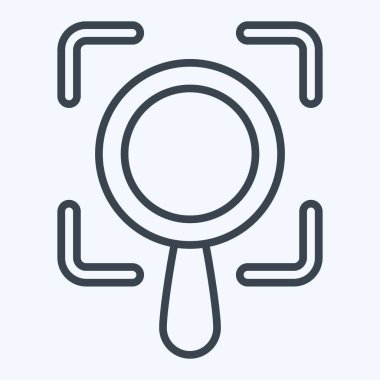 Simge dürbünü. İş Analizi sembolüyle ilgili. satır biçimi basit tasarım düzenlenebilir. Basit resimleme