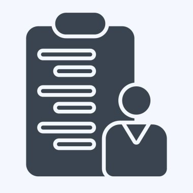 Simge Proje Yönetimi. İş Analizi sembolüyle ilgili. Kabartma tarzı. Basit dizayn edilebilir. Basit resimleme