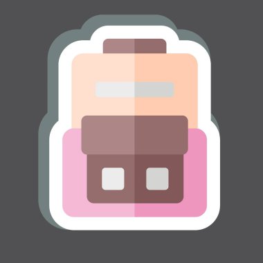 Çıkartma Malzeme Paketleri. Kamp sembolüyle ilgili. Basit dizayn edilebilir. Basit resimleme