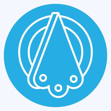 Simge peçeteleri. Kamp sembolüyle ilgili. Mavi gözlü. Basit dizayn edilebilir. Basit resimleme