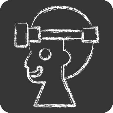 Simge farları. Kamp sembolüyle ilgili. Tebeşir stili. Basit dizayn edilebilir. Basit resimleme