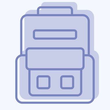 Simge Destek Torbaları. Kamp sembolüyle ilgili. İki ton stili. Basit dizayn edilebilir. Basit resimleme