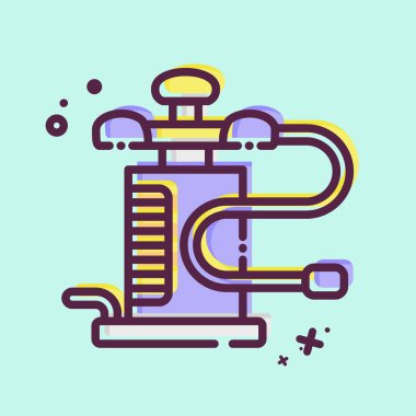 Simge Hava Pompası. Kamp sembolüyle ilgili. MBE tarzı. Basit dizayn edilebilir. Basit resimleme