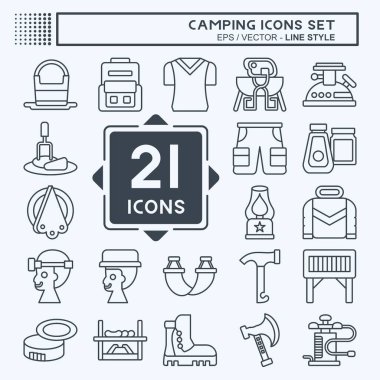 Simge Tanıma Kampı. Macera sembolüyle ilgili. Sıra tarzı. Basit dizayn edilebilir. Basit resimleme