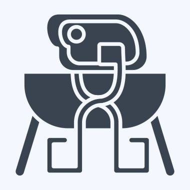 Simge maşaları. Kamp sembolüyle ilgili. Kabartma tarzı. Basit dizayn edilebilir. Basit resimleme