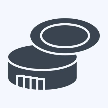 Simge Konserve Açacağı. Kamp sembolüyle ilgili. Kabartma tarzı. Basit dizayn edilebilir. Basit resimleme