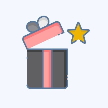 Simge Hediyesi. Ödül sembolüyle ilgili. Karalama stili. Basit dizayn edilebilir. Basit resimleme