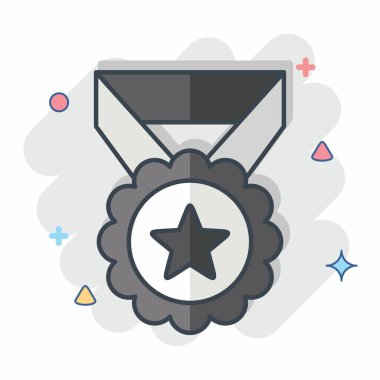 Ödül sembolüyle ilgili Simge Madalyası 2. Çizgi roman. Basit dizayn edilebilir. Basit resimleme