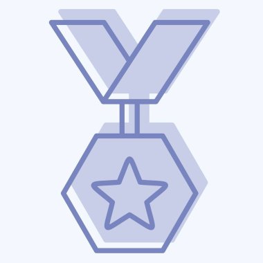 Ödül sembolüyle ilgili Simge 3. İki ton stili. Basit dizayn edilebilir. Basit resimleme