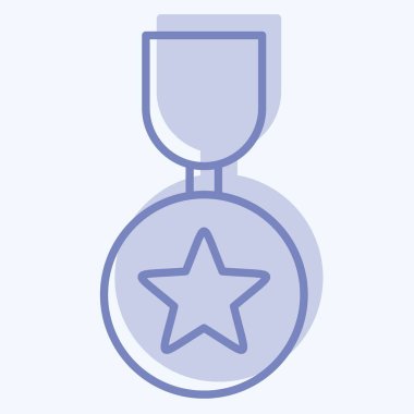 Ödül sembolüyle ilgili Simge 1. İki ton stili. Basit dizayn edilebilir. Basit resimleme