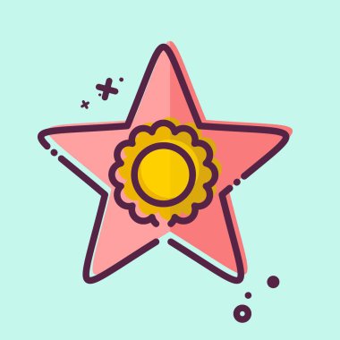 Simge Ödülü. Ödül sembolüyle ilgili. MBE tarzı. Basit dizayn edilebilir. Basit resimleme