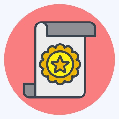 Ödül sembolü ile ilgili ikon ödülü 2. renk arkadaşı stili. Basit dizayn edilebilir. Basit resimleme