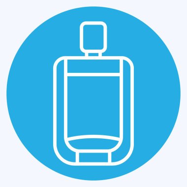 Simge sidiği. Banyo sembolüyle ilgili. Mavi gözlü. Basit dizayn edilebilir. Basit resimleme