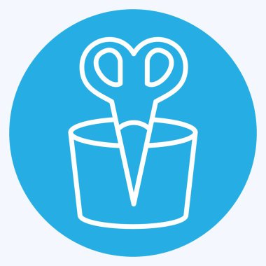 Simge Burun Kılları. Banyo sembolüyle ilgili. Mavi gözlü. Basit dizayn edilebilir. Basit resimleme