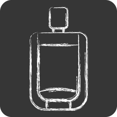 Simge sidiği. Banyo sembolüyle ilgili. Tebeşir stili. Basit dizayn edilebilir. Basit resimleme