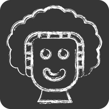 Simge duş başlığı. Banyo sembolüyle ilgili. Tebeşir stili. Basit dizayn edilebilir. Basit resimleme