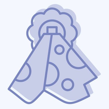 Simge Havlusu. Banyo sembolüyle ilgili. İki ton stili. Basit dizayn edilebilir. Basit resimleme