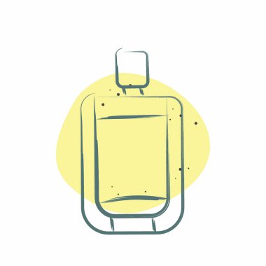 Simge sidiği. Banyo sembolüyle ilgili. Renkli Leke Biçimi. Basit dizayn edilebilir. Basit resimleme