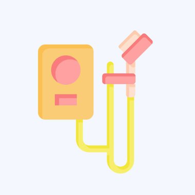 Simge Duşu. Banyo sembolüyle ilgili. Düz stil. Basit dizayn edilebilir. Basit resimleme