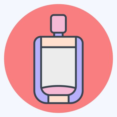 Simge sidiği. Banyo sembolüyle ilgili. renk arkadaşı stili. Basit dizayn edilebilir. Basit resimleme