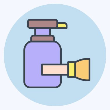 Tıraş kremi. Banyo sembolüyle ilgili. renk arkadaşı stili. Basit dizayn edilebilir. Basit resimleme