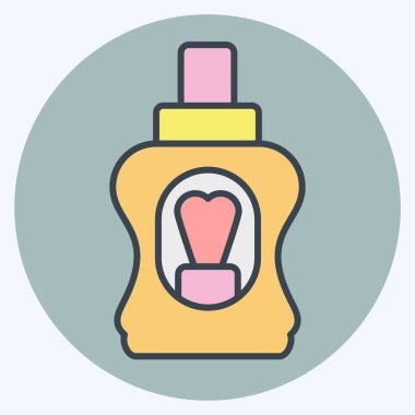 Simge gargarası. Banyo sembolüyle ilgili. renk arkadaşı stili. Basit dizayn edilebilir. Basit resimleme