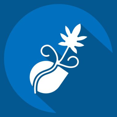 Simge Kenevir Tohumları. Kenevir sembolüyle ilgili. Uzun gölge tarzı. Basit dizayn edilebilir. Basit resimleme