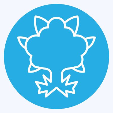 Simge Çiçeği. Kenevir sembolüyle ilgili. Mavi gözlü. Basit dizayn edilebilir. Basit resimleme