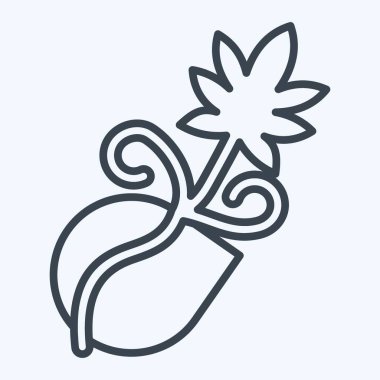 Simge Kenevir Tohumları. Kenevir sembolüyle ilgili. Sıra tarzı. Basit dizayn edilebilir. Basit resimleme