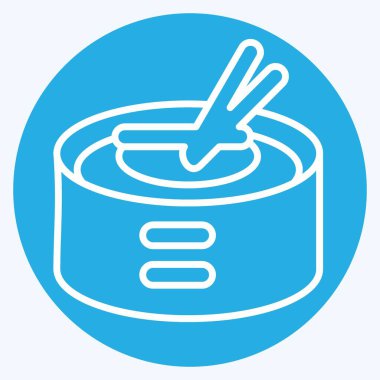 Icon Amok. Kamboçya sembolüyle ilgili. Mavi gözlü. Basit dizayn edilebilir. Basit resimleme