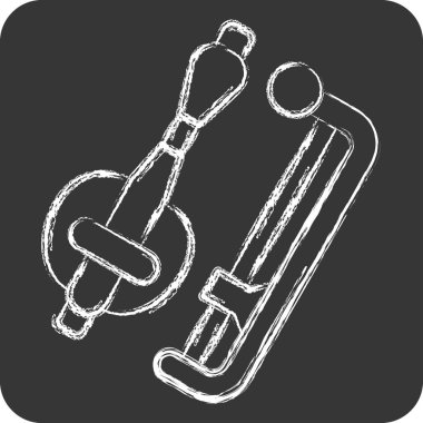 Simge Tro. Kamboçya sembolüyle ilgili. Tebeşir stili. Basit dizayn edilebilir. Basit resimleme