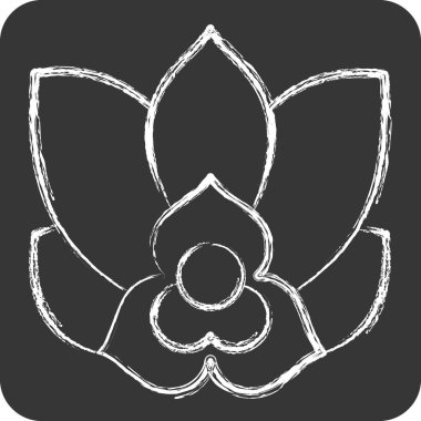 İkon Rumdul. Kamboçya sembolüyle ilgili. Tebeşir stili. Basit dizayn edilebilir. Basit resimleme