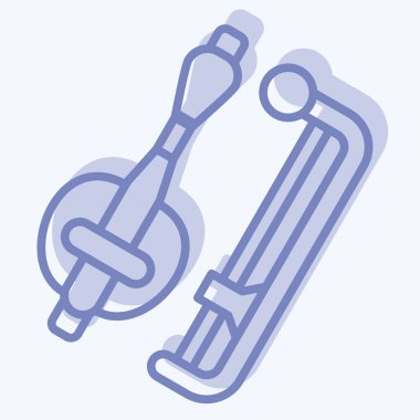 Simge Tro. Kamboçya sembolüyle ilgili. İki ton stili. Basit dizayn edilebilir. Basit resimleme