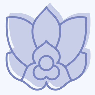 İkon Rumdul. Kamboçya sembolüyle ilgili. İki ton stili. Basit dizayn edilebilir. Basit resimleme