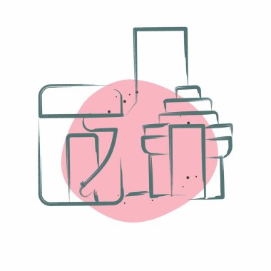 Simge Ta Prohm. Kamboçya sembolüyle ilgili. Renkli Leke Biçimi. Basit dizayn edilebilir. Basit resimleme