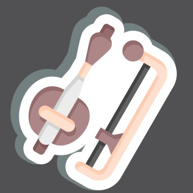 Etiket Tro. Kamboçya sembolüyle ilgili. Basit dizayn edilebilir. Basit resimleme