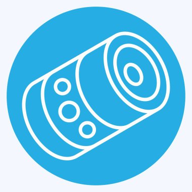 Simge şampuanı. Kamboçya sembolüyle ilgili. Mavi gözlü. Basit dizayn edilebilir. Basit resimleme